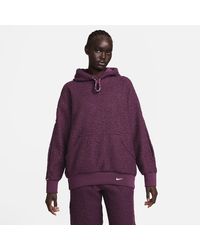 Nike - Felpa con cappuccio in fleece high-pile sportswear collection - Lyst