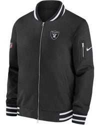 Nike - Coach (nfl Las Vegas Raiders) Full-zip Bomber Jacket Polyester - Lyst