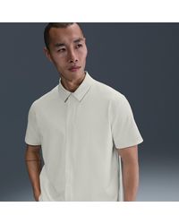 Nike - 24.7 Perfectstretch Dri-Fit Top Met Drukknoopsluiting En Korte Mouwen Voor - Lyst