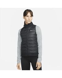 Nike - Therma-fit Synthetic-fill Running Vest In Black, - Lyst