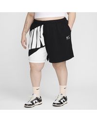 Nike - Air Mid-rise 6" French Terry Shorts (plus Size) - Lyst