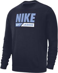 Nike - Club Fleece Lacrosse Crew-neck Pullover Top - Lyst