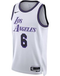 Nike - Lebron James Los Angeles Lakers City Edition Dri-fit Nba Swingman Jersey - Lyst