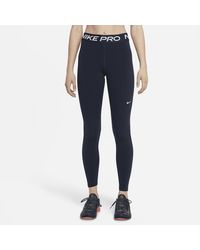 Nike - Pro Mid-rise Mesh-paneled Leggings - Lyst