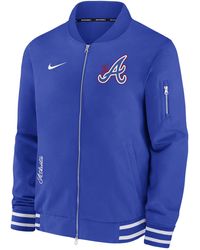 Nike - Atlanta Braves Authentic Collection City Connect Game Time Mlb Full-zip Bomber Jacket - Lyst