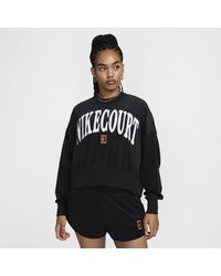 Nike heritage black and white colourblock sweatshirt new arrivals