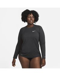 Nike - Essential Dri-fit Long-sleeve Hydroguard Swim Top (plus Size) - Lyst