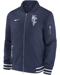 Nike - Kansas City Royals Authentic Collection City Connect Game Time Mlb Full-zip Bomber Jacket - Lyst