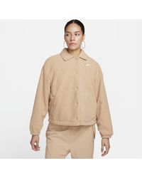 Nike - Sportswear Collared High-pile Fleece Jacket - Lyst