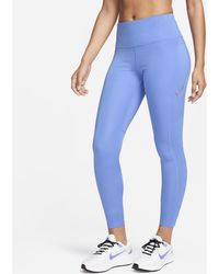 Nike - Fast Mid-rise 7/8 Graphic leggings With Pockets 50% Recycled Polyester - Lyst