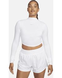 Nike - Dri-fit One Luxe Long-sleeve Cropped Top - Lyst
