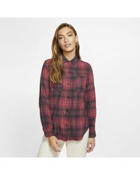Nike Chemise en flanelleà manches longues Hurley Wilson Plaid pour - Rouge