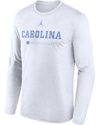 Nike - North Carolina Courtside Basketball Shootaround Legend Jordan Brand Dri-Fit College Long-Sleeve T-Shirt - Lyst