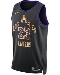 Nike - Lebron James Los Angeles Lakers City Edition 2023/24 Dri-fit Nba Swingman Jersey 50% Recycled Polyester - Lyst
