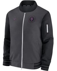 Nike - New York Mets Authentic Collection City Connect Game Time Mlb Full-zip Bomber Jacket - Lyst