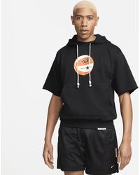 Nike - Standard Issue Dri-fit Short-sleeve Hoodie Cotton - Lyst