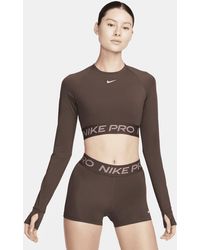 Nike - Pro Dri-fit Cropped Long-sleeve Top 50% Recycled Polyester - Lyst