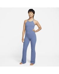 Nike - Zenvy Dri-fit Full-length Flared Bodysuit Polyester - Lyst