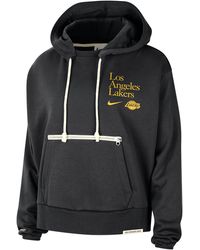 Nike - Los Angeles Lakers Standard Issue Dri-fit Nba Pullover Hoodie Cotton - Lyst