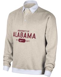 Nike - Alabama Club Fleece College Long-sleeve Polo - Lyst