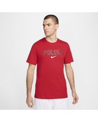 Nike - Poland Crest Football T-Shirt - Lyst