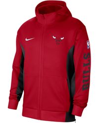 Nike - Chicago Bulls Showtime Nba-hoodie Met Rits En Dri-fit - Lyst