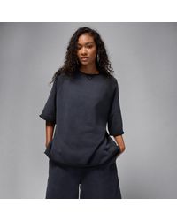 Nike - Flight Fleece Oversized Short-Sleeve French Terry Top - Lyst