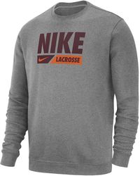 Nike - Club Fleece Lacrosse Crew-neck Pullover Top - Lyst