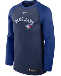 Nike - Toronto Jays Authentic Collection Game Time Dri-Fit Mlb Pullover Crew - Lyst
