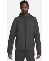Nike Sportswear Tech Fleece Full-Zip Hoodie Dark Smoke Grey/Black/Safety  Orange