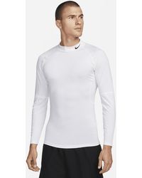 Nike - Pro Dri-fit Fitness Mock-neck Long-sleeve Top Polyester - Lyst