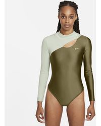 Nike fluro green short sleeve bodysuit cheap