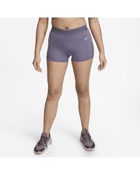 Nike - Pro Shorts Met Halfhoge Taille En Mesh Vlakken - Lyst