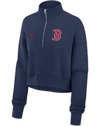 Nike - St. Louis Cardinals Phoenix Mlb Cropped 1/4-Zip Crew - Lyst