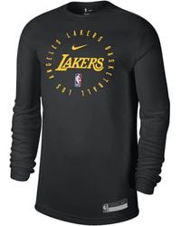 Nike - Los Angeles Lakers Dri-fit Nba Long-sleeve T-shirt Polyester 50% Recycled Polyester - Lyst