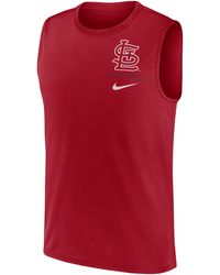 Nike - St. Louis Cardinals Large Logo Dri-fit Mlb Muscle Tank Top - Lyst