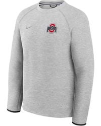 Nike - Ohio State Tech Fleece College Pullover Crew - Lyst