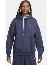 Nike - Felpa pullover in fleece con cappuccio solo swoosh - Lyst
