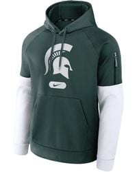 Nike - Michigan State Spartans Fitness MenâS Therma College Pullover Hoodie - Lyst