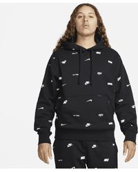 Nike - Club Fleece Allover Print Pullover Hoodie - Lyst
