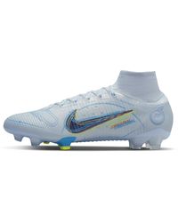 Nike Unisex Mercurial Superfly 8 Elite Fg Firm-ground Soccer Cleats In Gray, - Blue