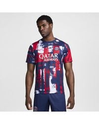 Nike - Paris Saint-germain Academy Pro Home Dri-fit Football Pre-match Short-sleeve Top 50% Recycled Polyester - Lyst