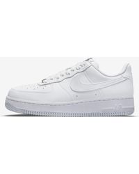 Nike Leather Air Force 1 '07 Essential Shoes in White/Metallic/Gold (White)  - Lyst