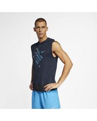 nike element sleeveless running hoodie