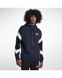 Nike Synthetic Sportswear Tracksuit in White Black (Black Nike Tech Fleece Full Zip Hoodie in WhiteBlackBlack (White
