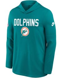 Nike - Miami Dolphins Pass Accuracy Dri-Fit Nfl Long-Sleeve Hooded Top - Lyst