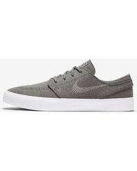 nike sb zoom stefan janoski canvas rm mens grey shoes