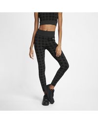 Nike Made In Italy Houndstooth Tights - Black