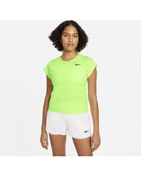 Nike Court Dri Fit Tennis Top In White Black Black Black White Lyst