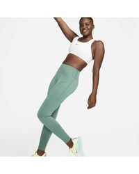 Nike - Go Firm-support Mid-rise Full-length leggings With Pockets Nylon - Lyst